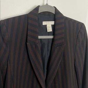 H&M Navy Pinstripe Boyfriend Blazer